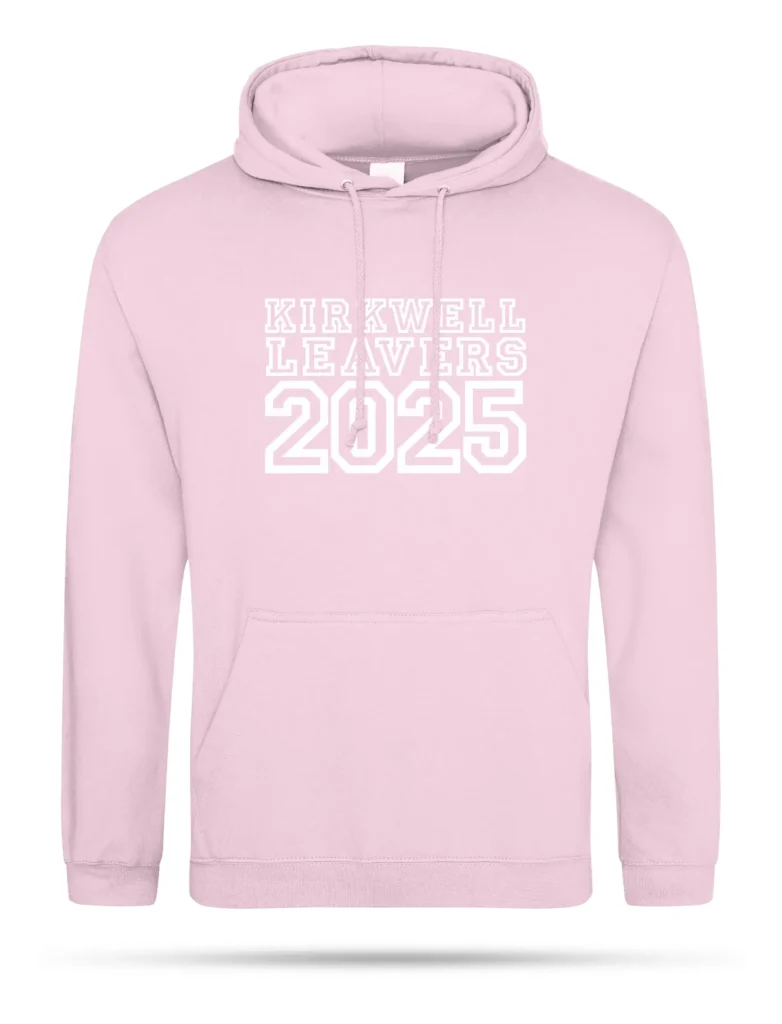 Baby Pink Leavers Hoodie