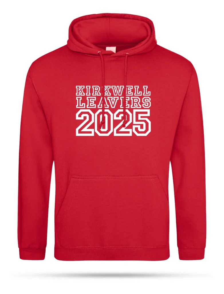 Fire Red Leavers Hoodie