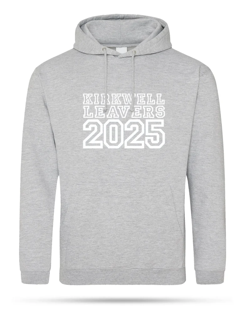 Heather Grey Leavers Hoodie