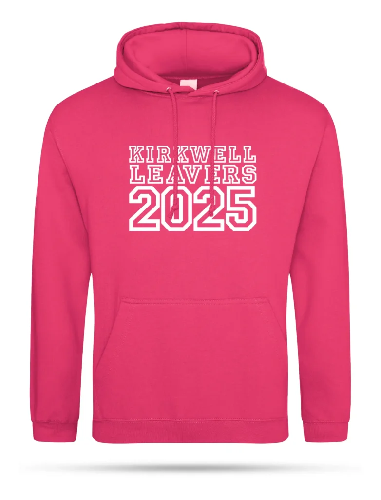 Hot Pink Leavers Hoodie