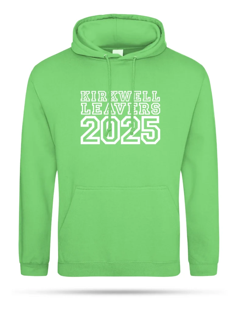 Lime Green Leavers Hoodie